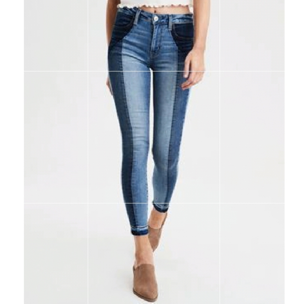 American Eagle Two-Toned High Waist Jegging